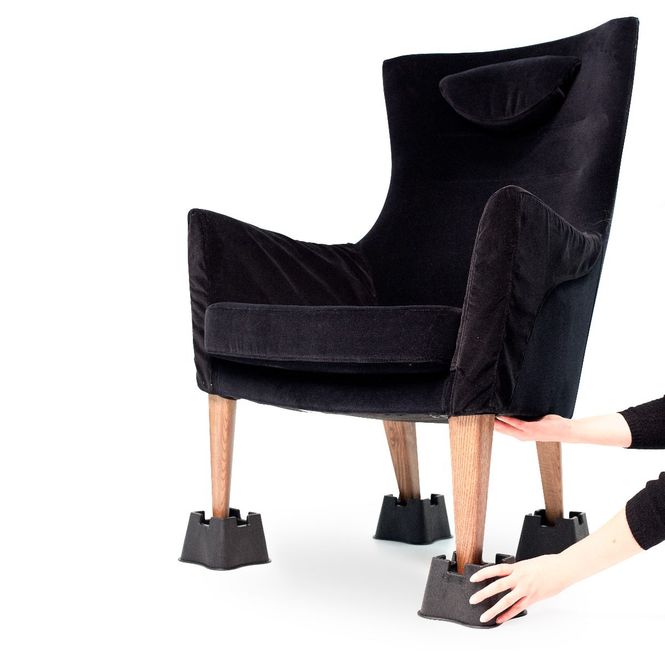 Hovedbilde Forhøyningskloss i plast lav 4pk